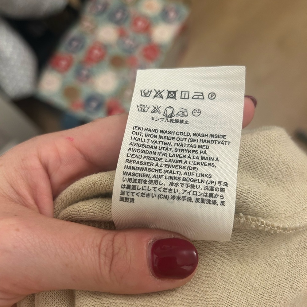 ACNE STUDIOS “Cassie Crewneck Sweater Beige Fleece” XXS - Picture 5 of 5